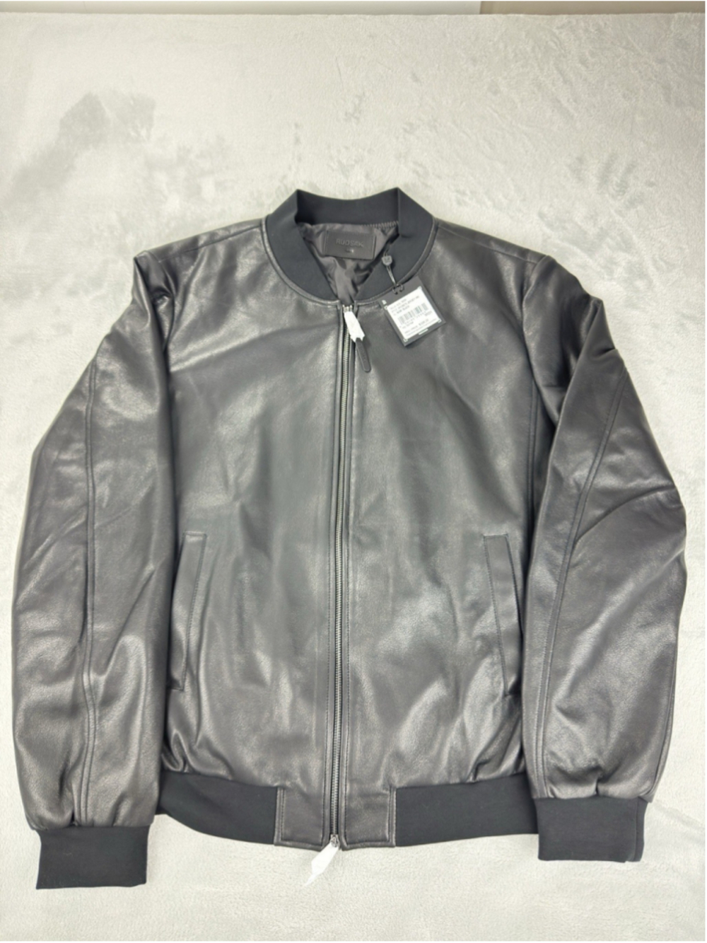Rudsak NWT Men's Size Medium 100% polyurethane 126670 Jersey Black Jacket